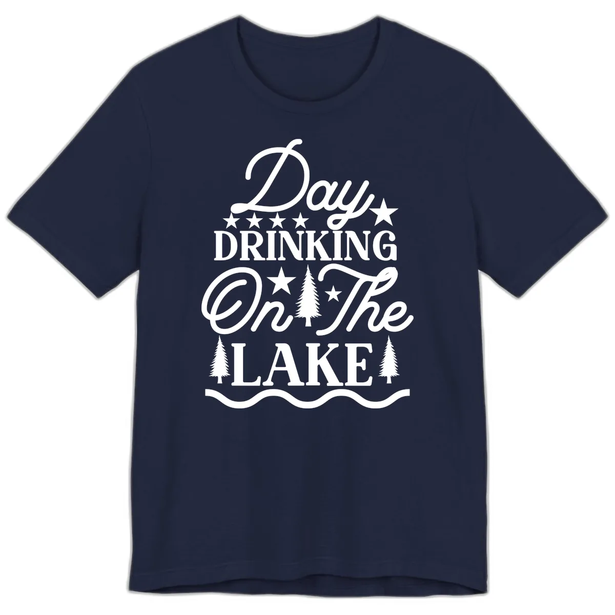 Day Drinking On The Lake Premium T-Shirt in Navy