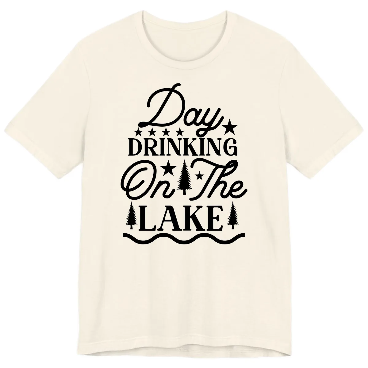 Day Drinking On The Lake Premium T-Shirt in Natural