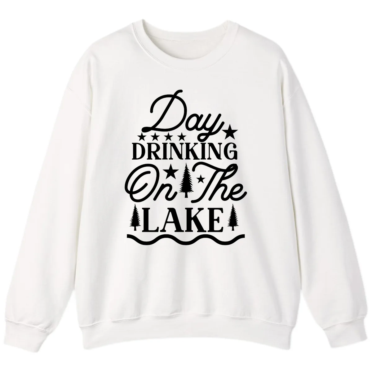 Day Drinking On The Lake Sweatshirt in White