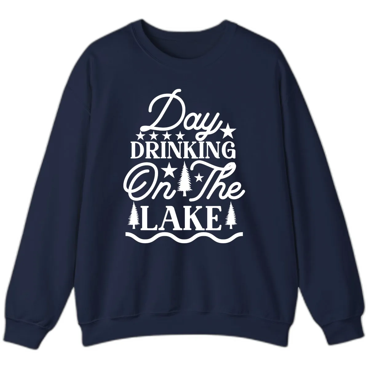 Day Drinking On The Lake Sweatshirt in Navy