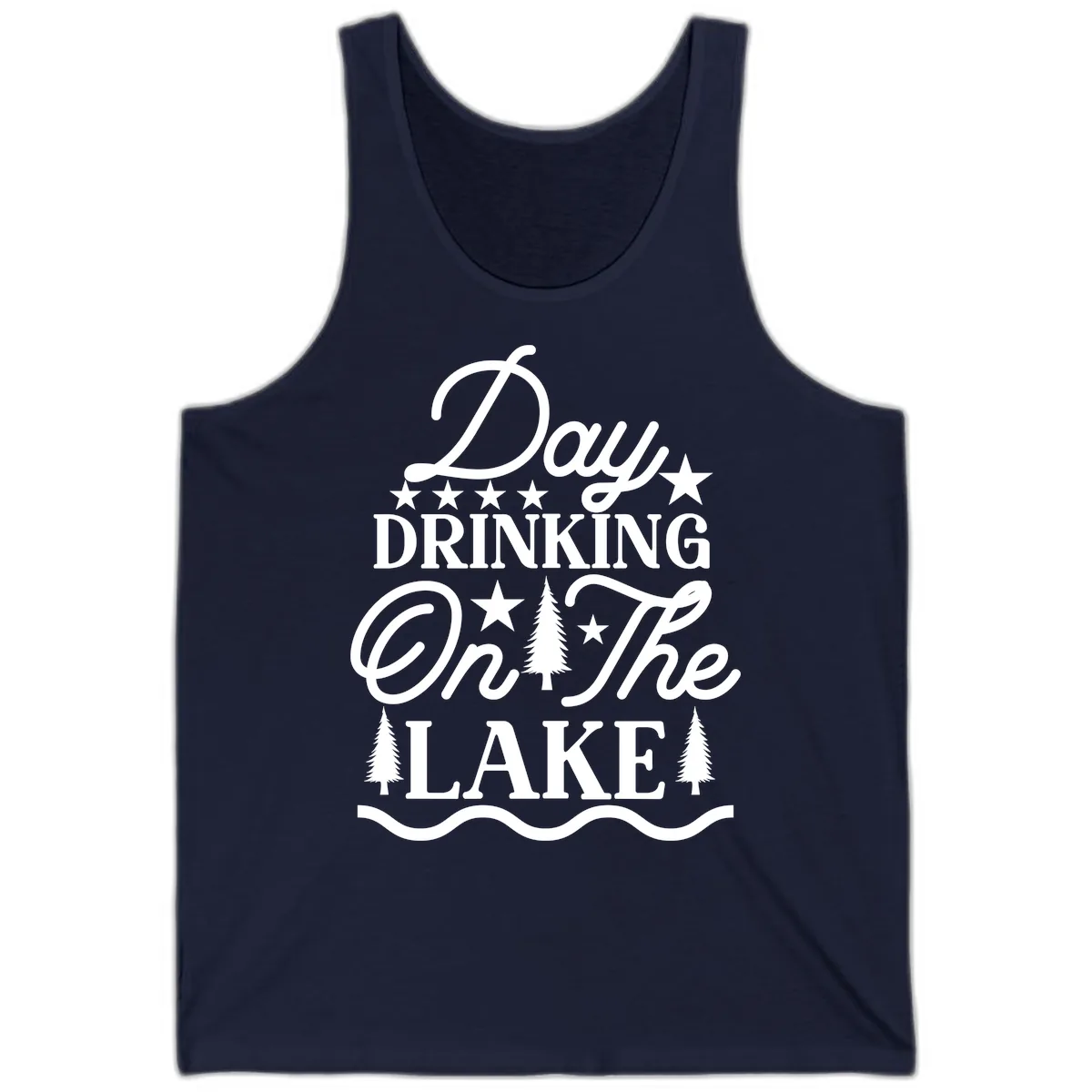 Day Drinking On The Lake Tank in Navy