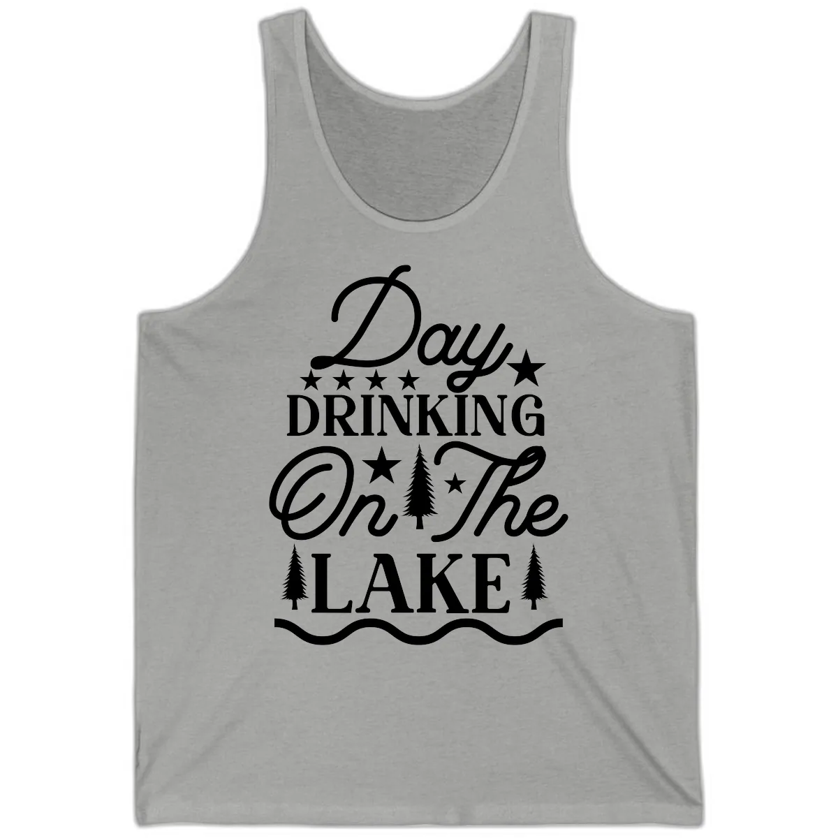 Day Drinking On The Lake Tank in Athletic Heather