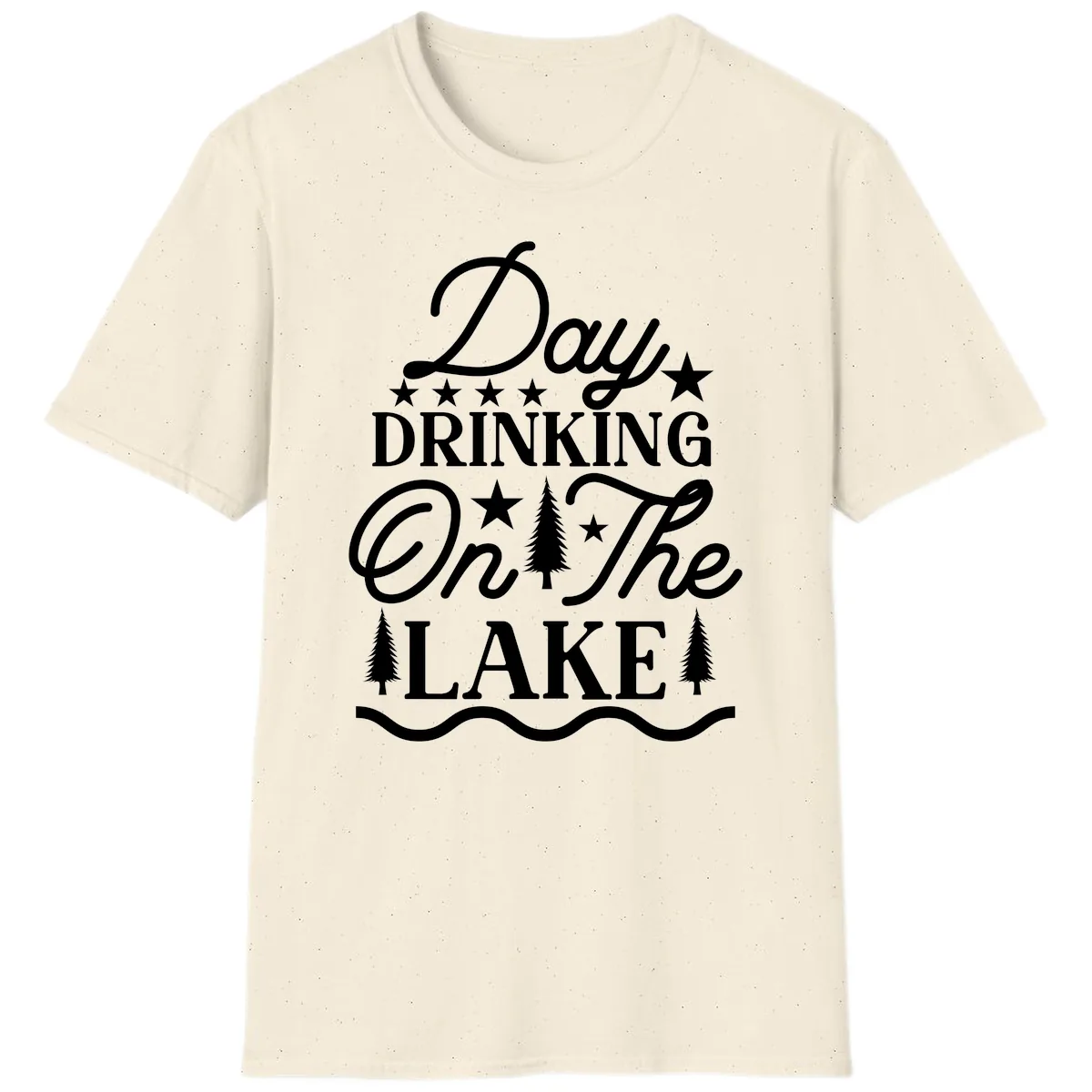 Day Drinking On The Lake T-Shirt in Natural