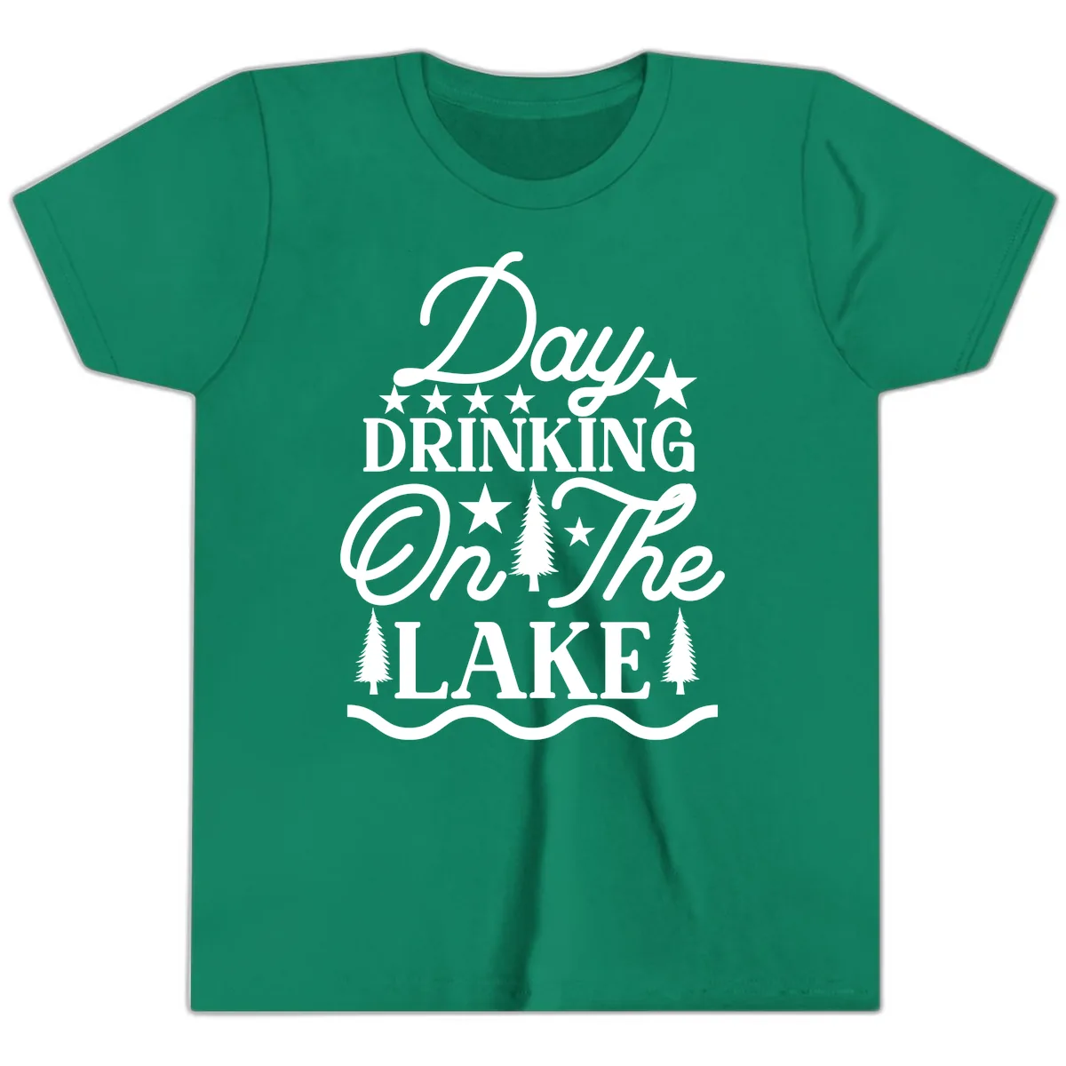 Day Drinking On The Lake Youth T-Shirt in Kelly