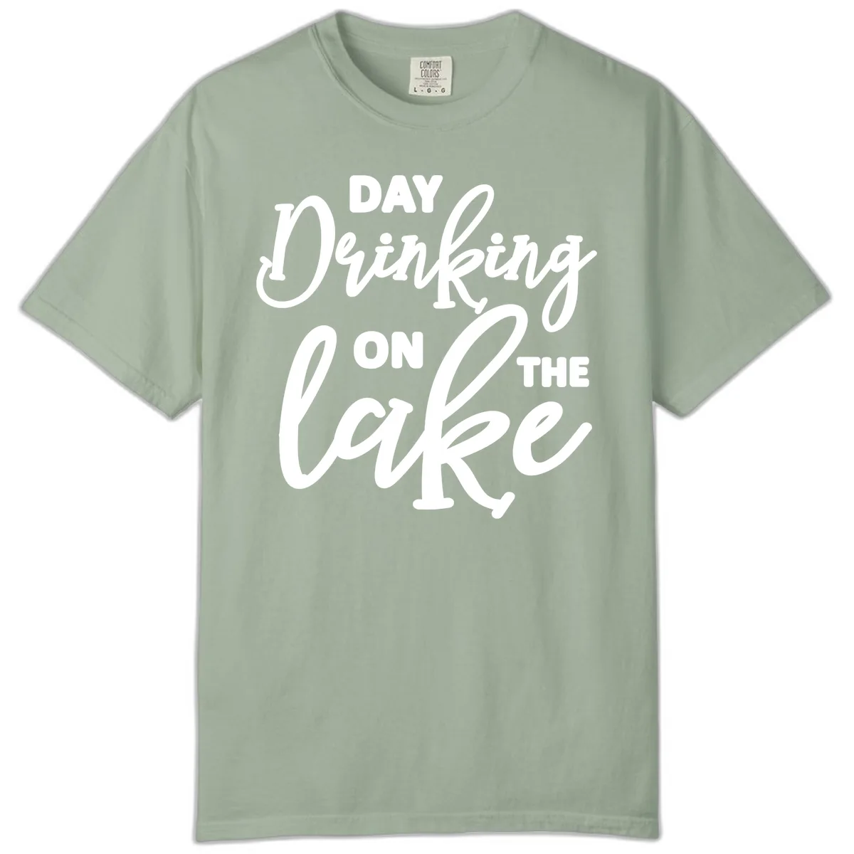 Day Drinking On The Lake Apparel Comfort Color in Bay