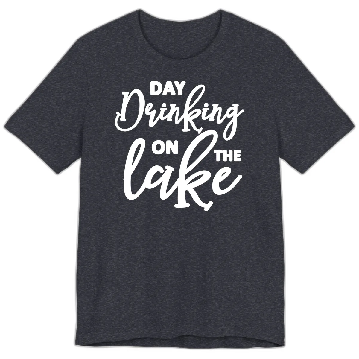 Day Drinking On The Lake Apparel Premium T-Shirt in Heather Navy