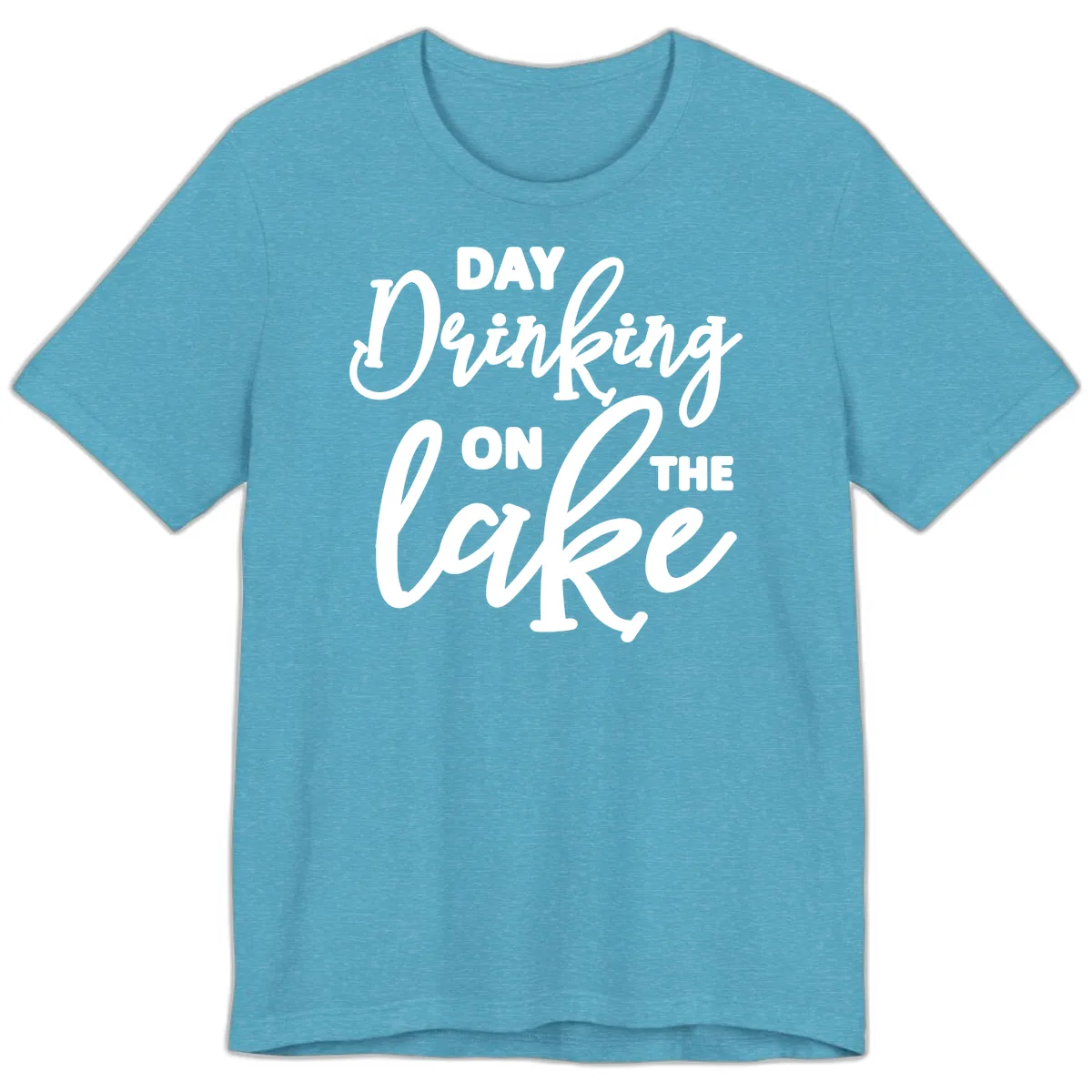 Day Drinking On The Lake Apparel Premium T-Shirt in Heather Aqua