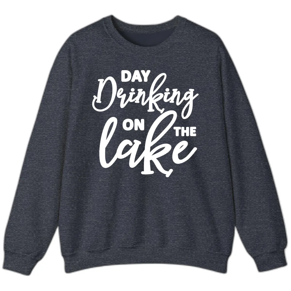 Day Drinking On The Lake Apparel Sweatshirt in Heather Sport Dark Navy
