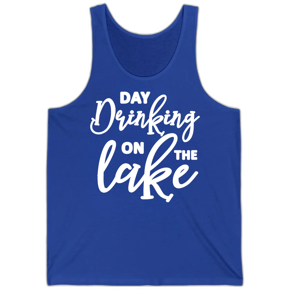 Day Drinking On The Lake Apparel Tank in True Royal