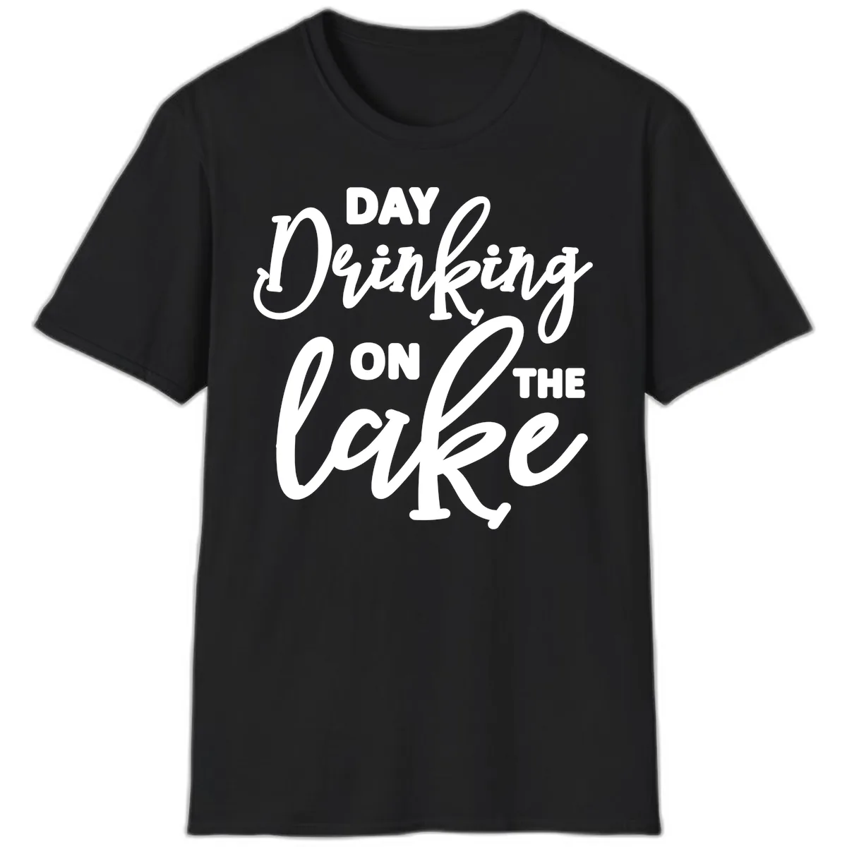 Day Drinking On The Lake Apparel T-Shirt in Black