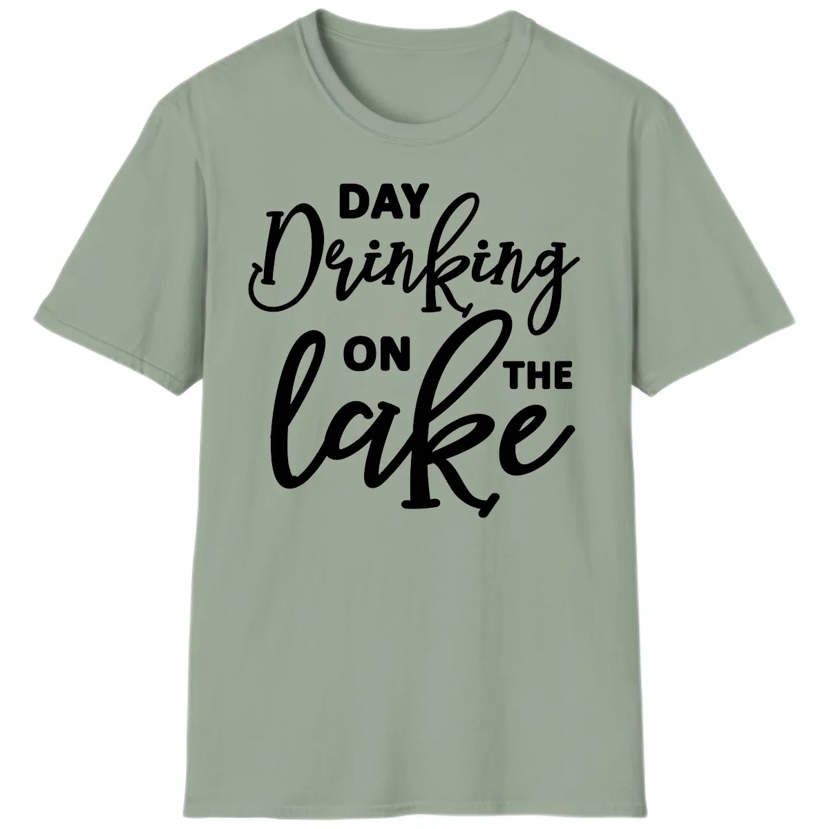 Day Drinking On The Lake Apparel T-Shirt in Sage