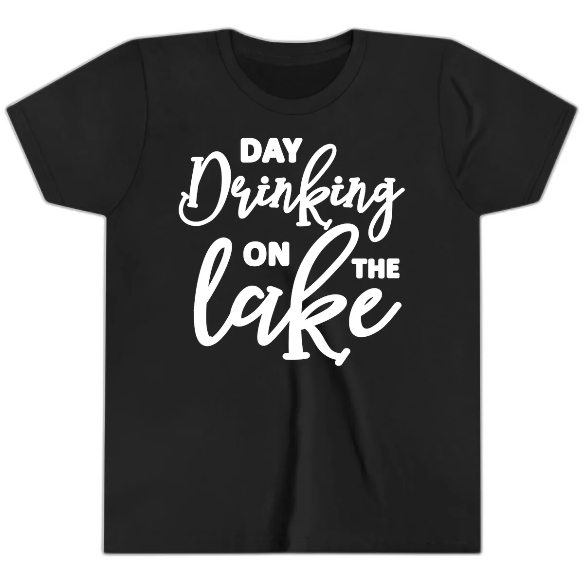 Day Drinking On The Lake Apparel Youth T-Shirt in Black