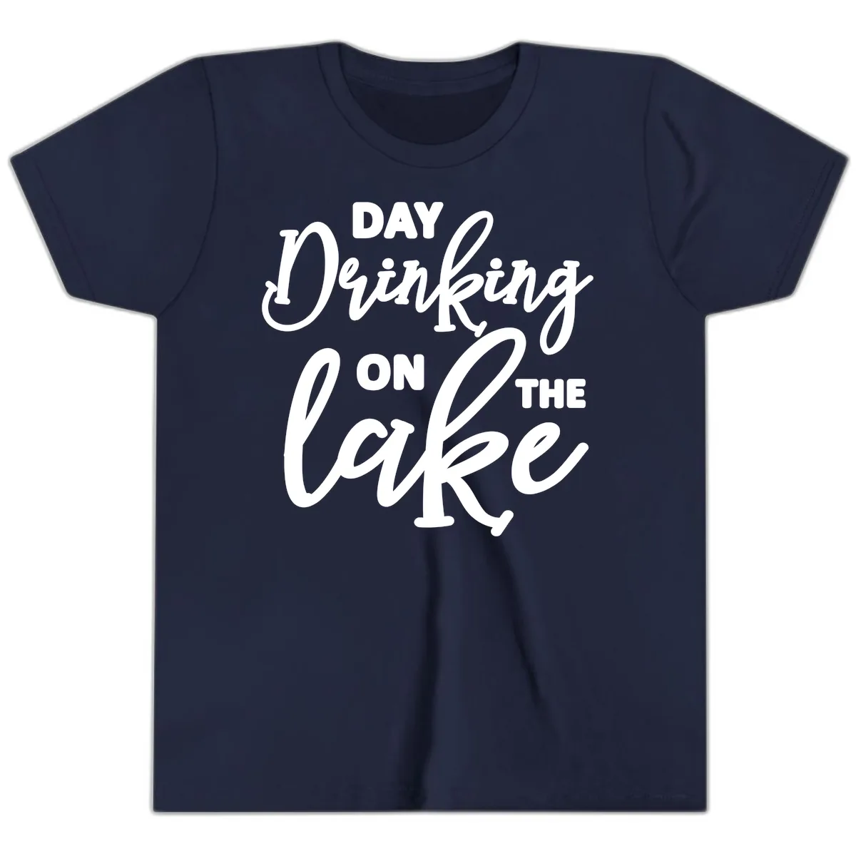 Day Drinking On The Lake Apparel Youth T-Shirt in Navy