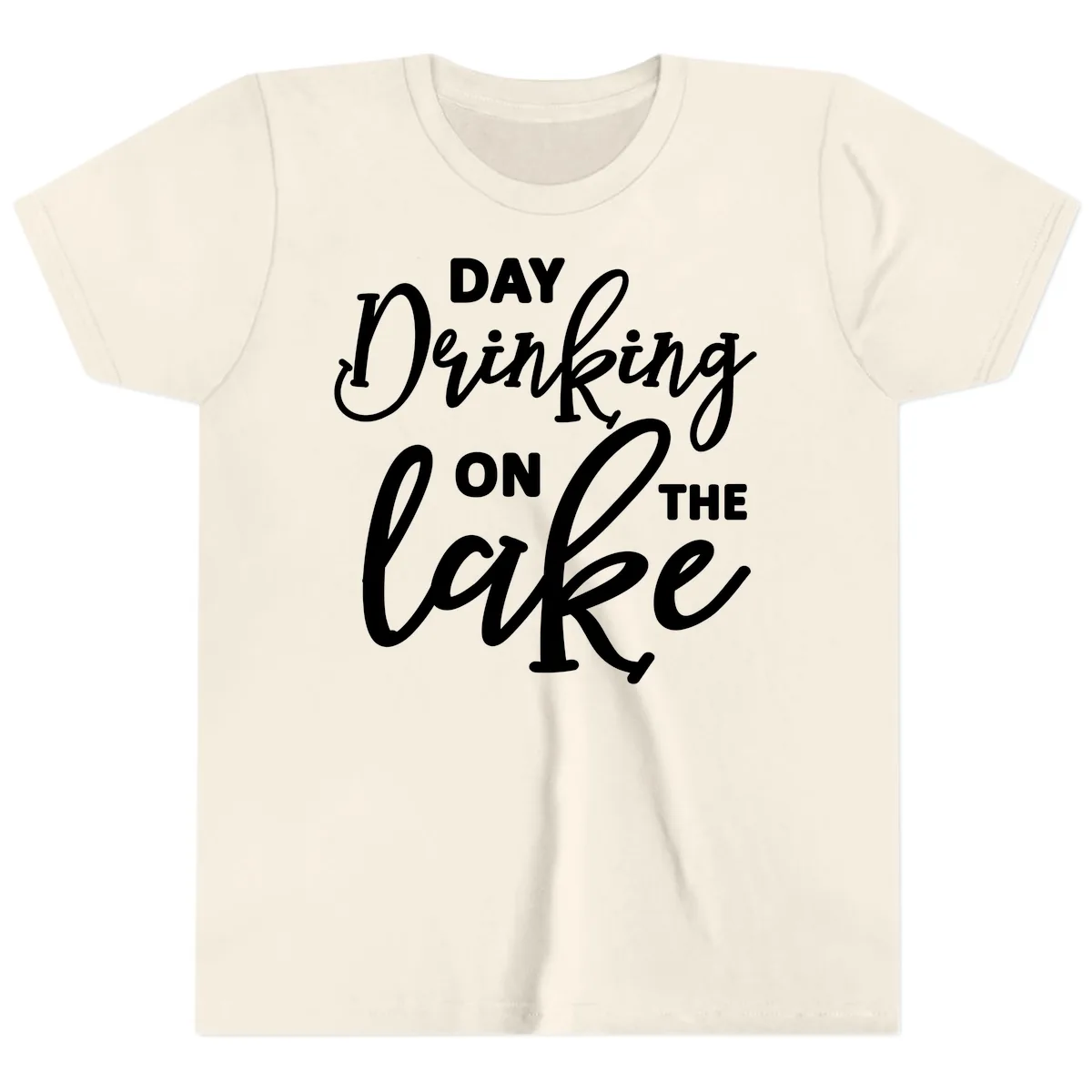Day Drinking On The Lake Apparel Youth T-Shirt in Natural