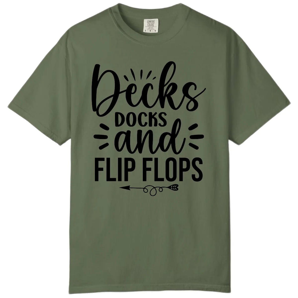 Decks Docks And Flip Flops Comfort Color in Sage