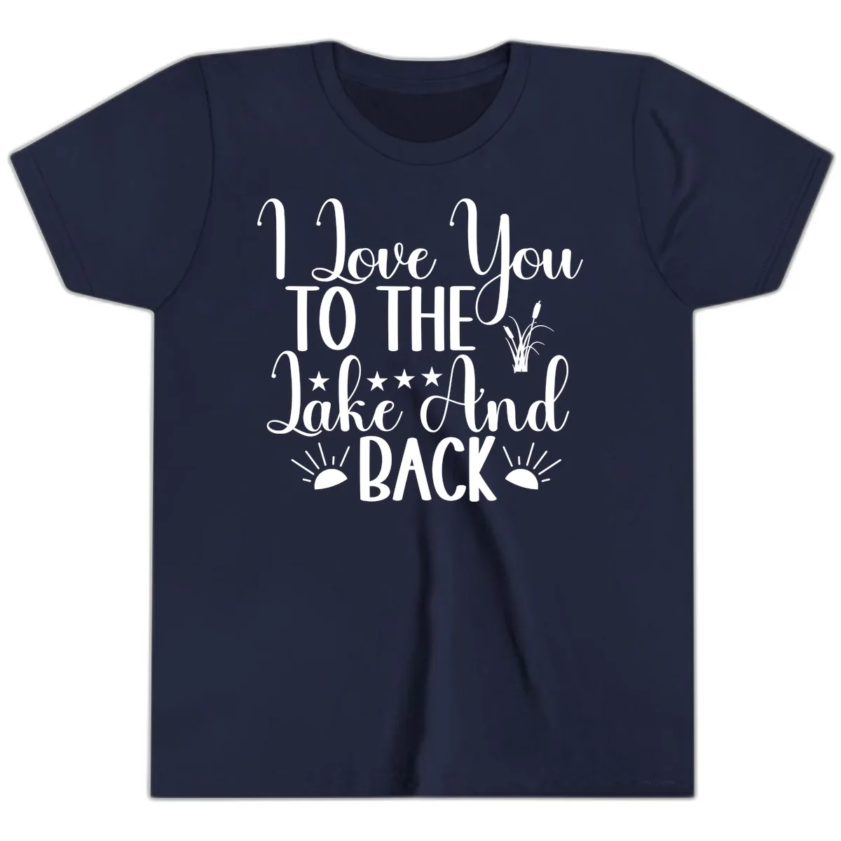 I Love You To The Lake And Back Youth T-Shirt in Navy