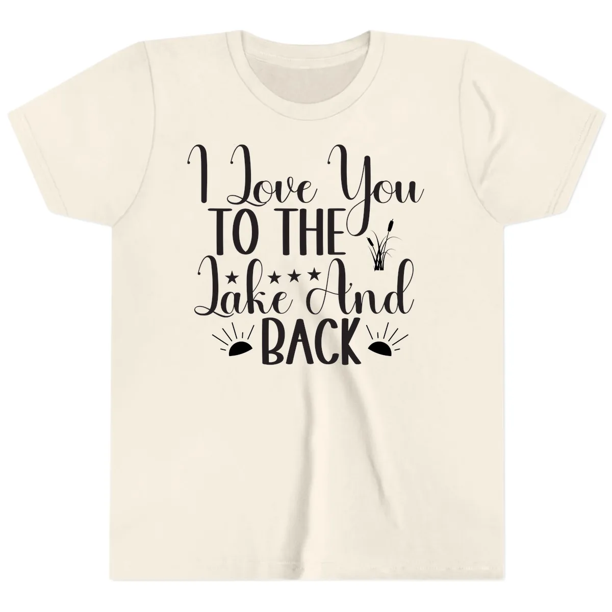I Love You To The Lake And Back Youth T-Shirt in Natural