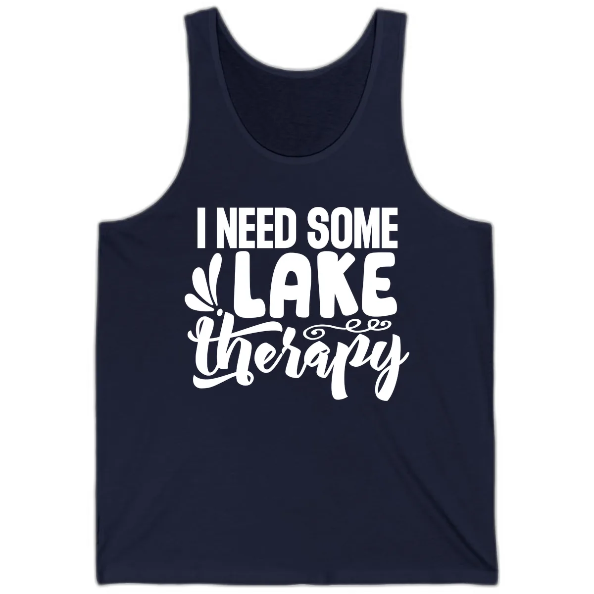 I Need Some Lake Therapy Design Tank in Navy