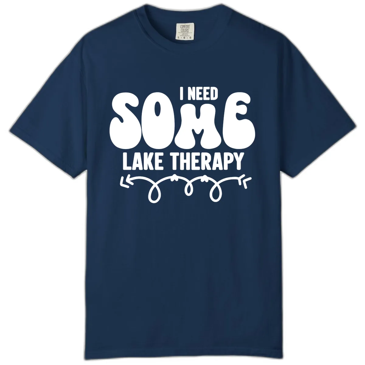 I Need Some Lake Therapy Design Comfort Color in Navy