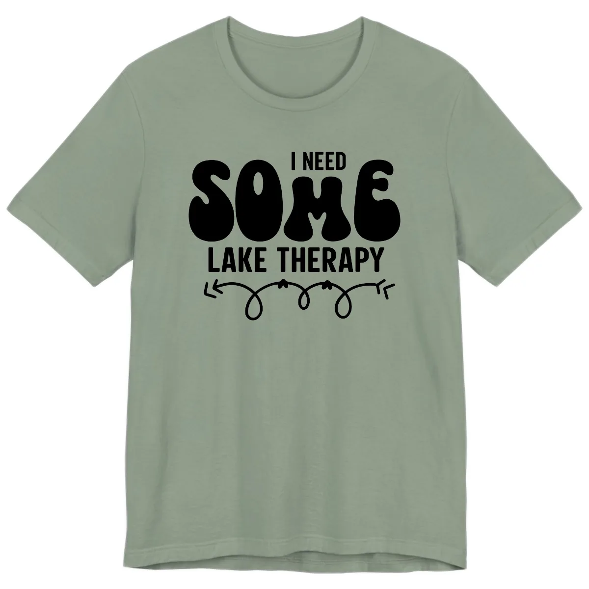 I Need Some Lake Therapy Design Premium T-Shirt in Sage