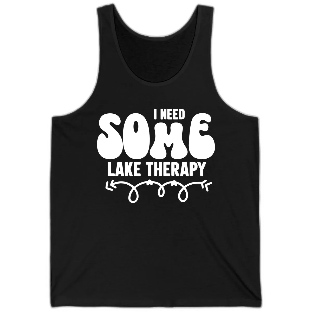 I Need Some Lake Therapy Design Tank in Black