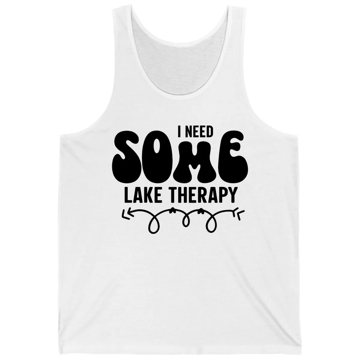 I Need Some Lake Therapy Design Tank in White
