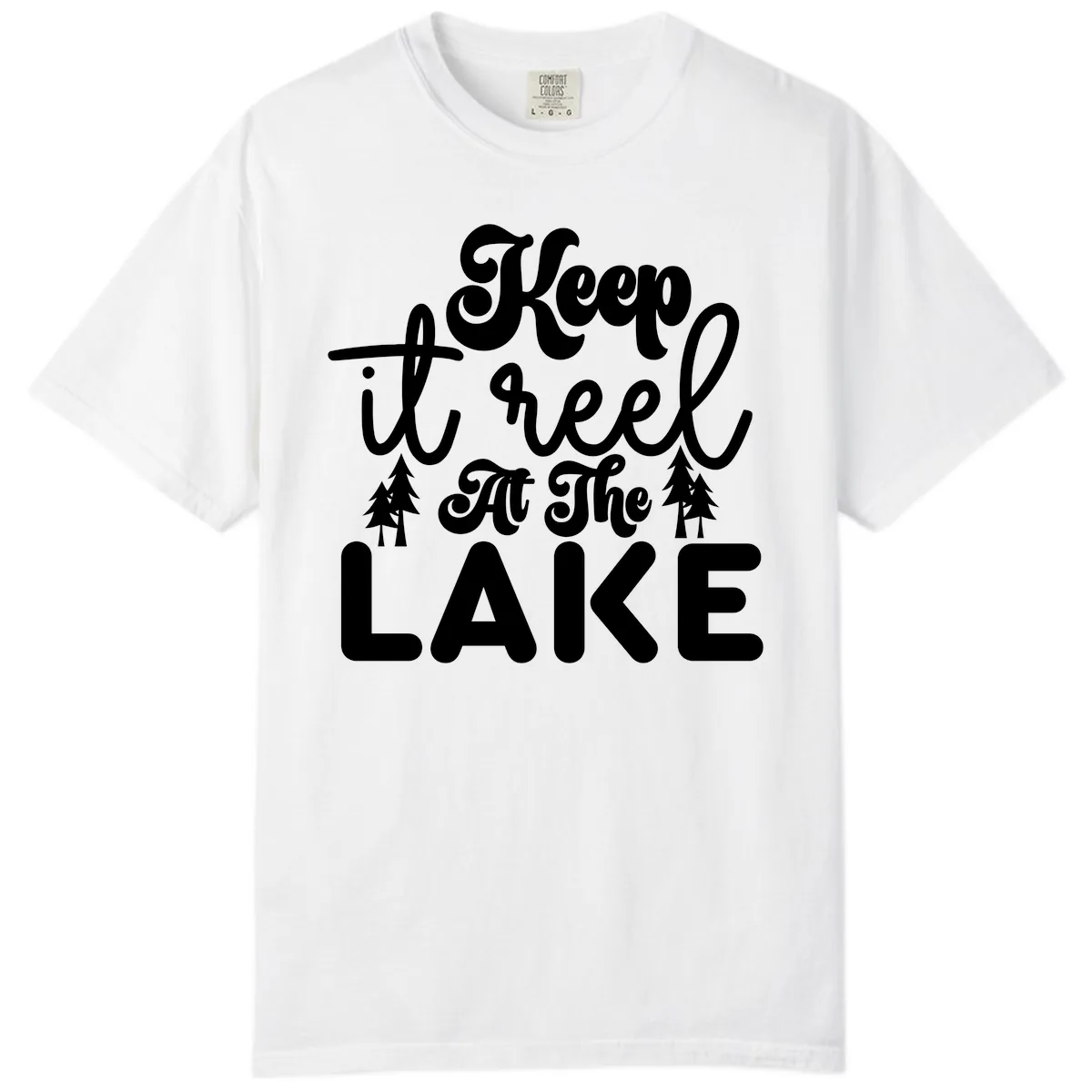 Keep It Reel At The Lake Design Comfort Color in White