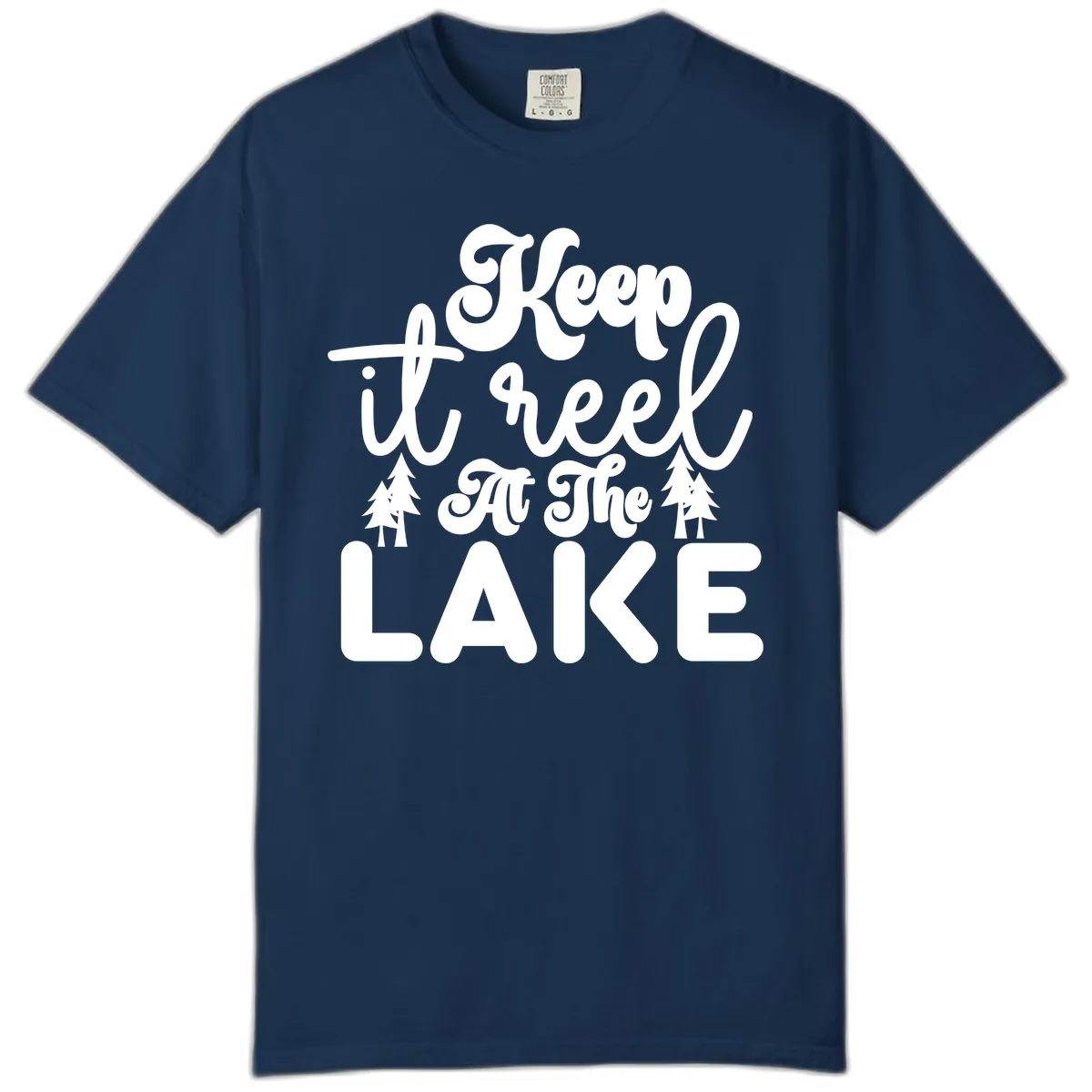 Keep It Reel At The Lake Design Comfort Color in Navy
