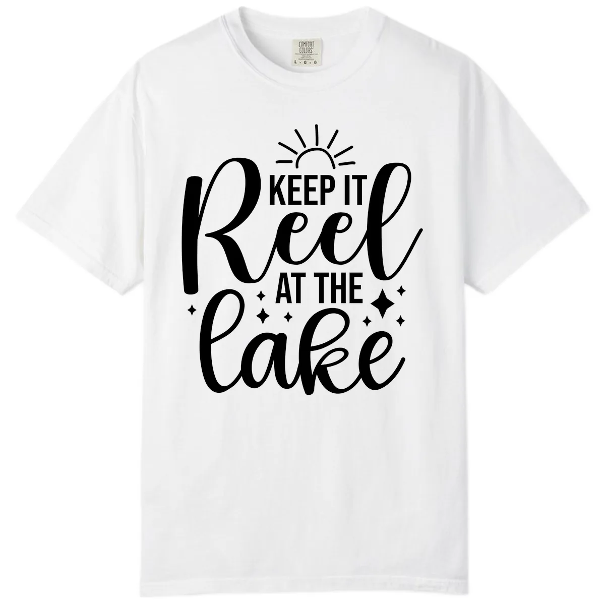Keep It Reel At The Lake Design Comfort Color in White