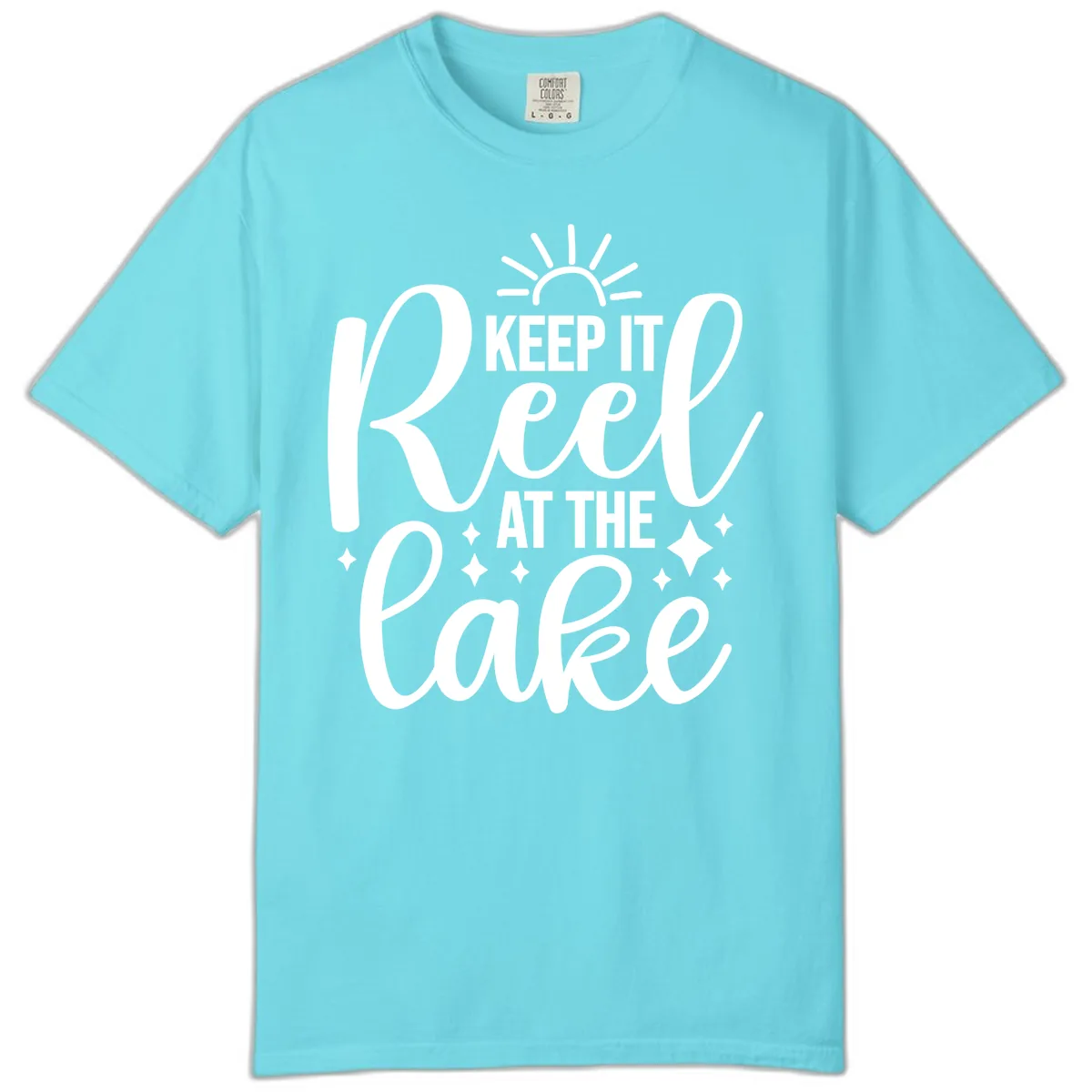 Keep It Reel At The Lake Design Comfort Color in Lagoon Blue