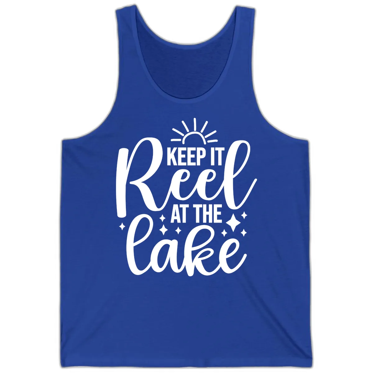 Keep It Reel At The Lake Design Tank in True Royal