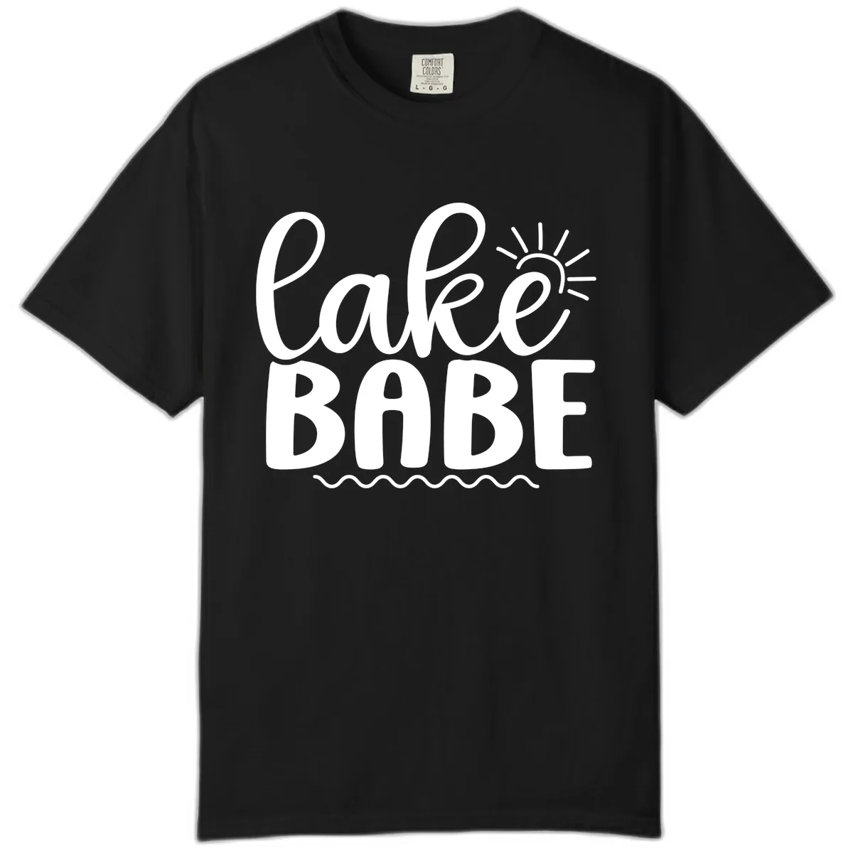 Lake Babe Typography Design Comfort Color in Black