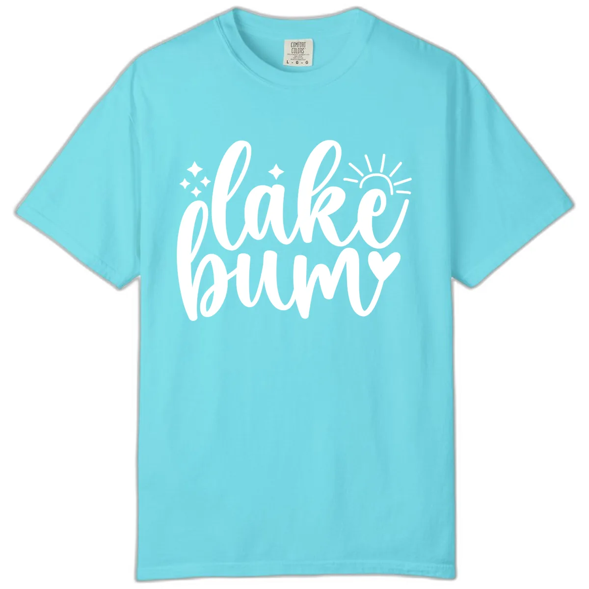 Lake Bum Lifestyle Apparel Comfort Color in Lagoon Blue