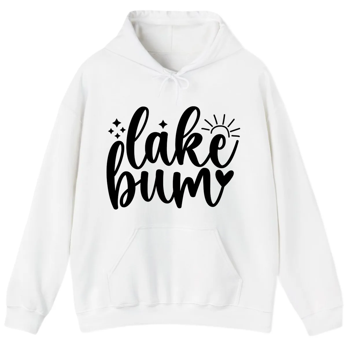 Lake Bum Lifestyle Apparel Hoodie in White