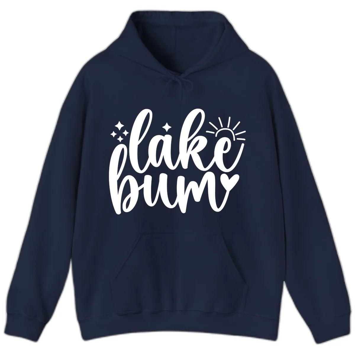 Lake Bum Lifestyle Apparel Hoodie in Navy