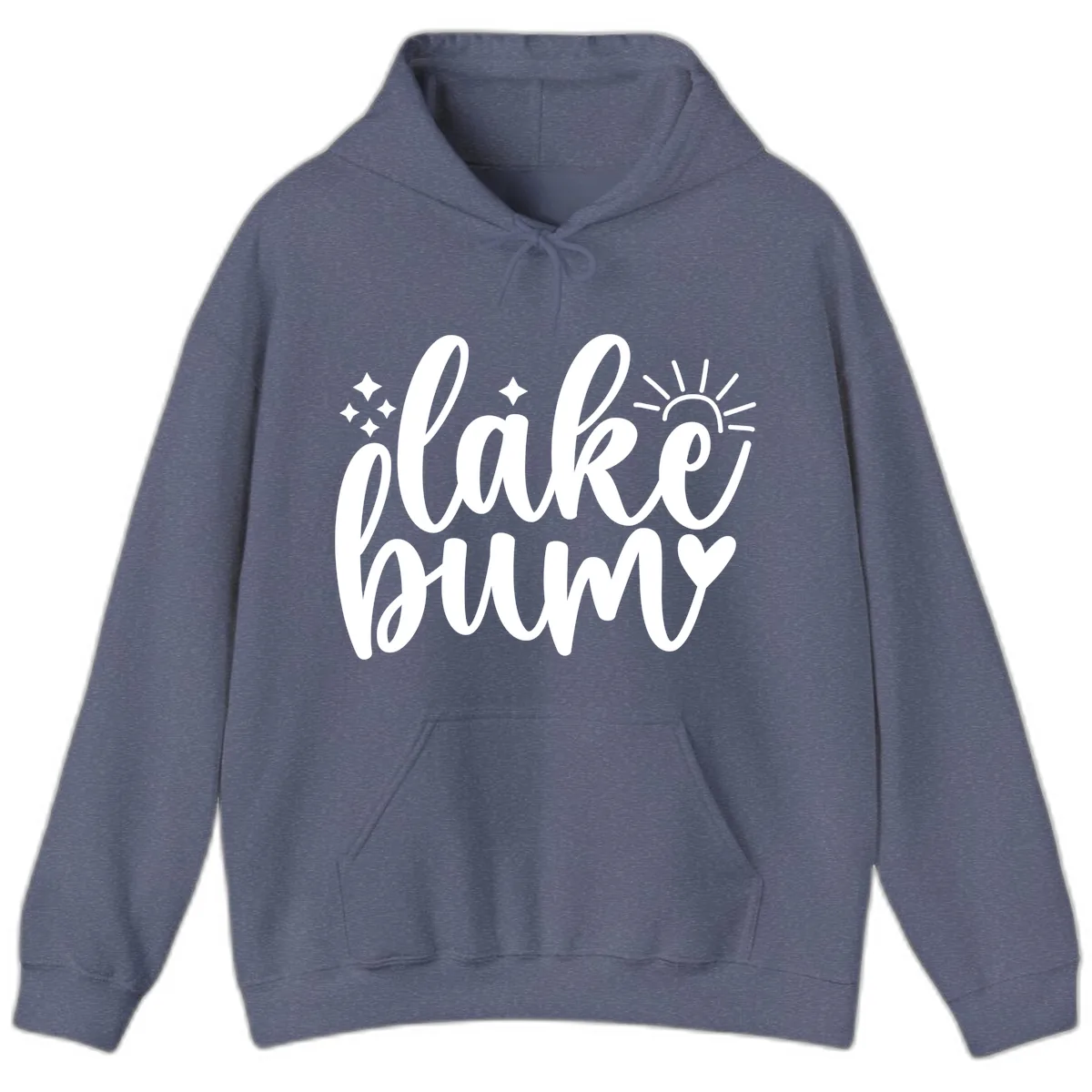 Lake Bum Lifestyle Apparel Hoodie in Heather Navy