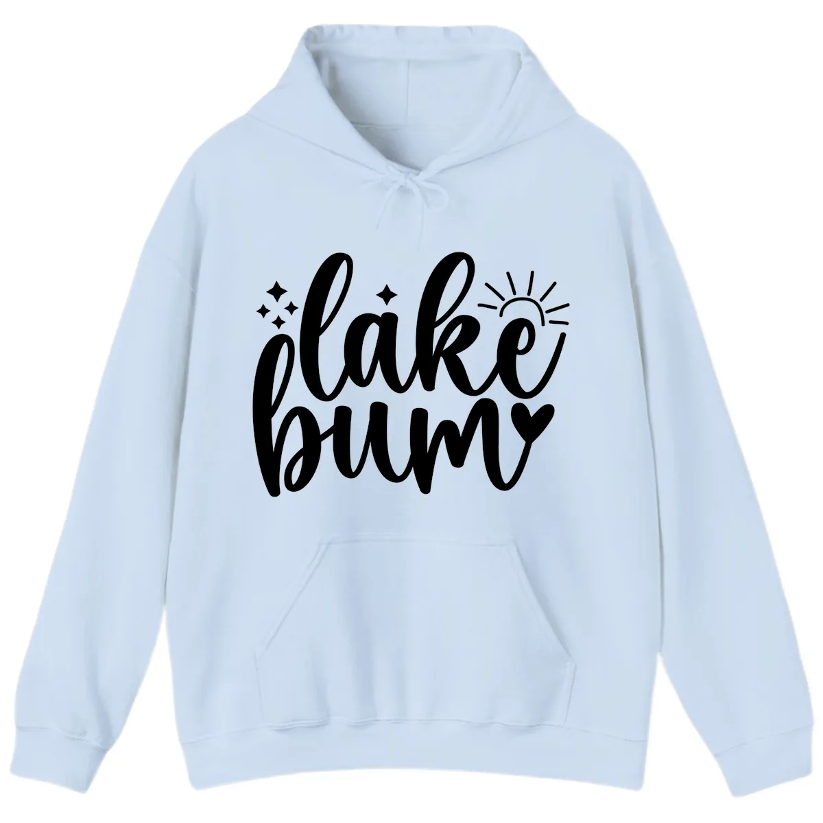 Lake Bum Lifestyle Apparel Hoodie in Light Blue