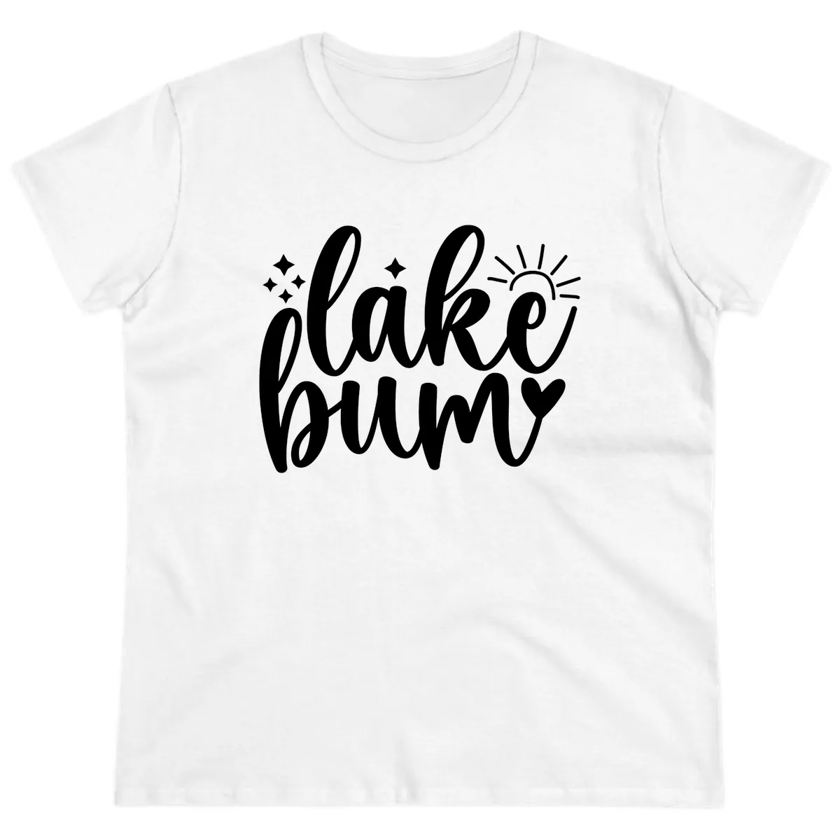 Lake Bum Lifestyle Apparel Ladies Tee in White