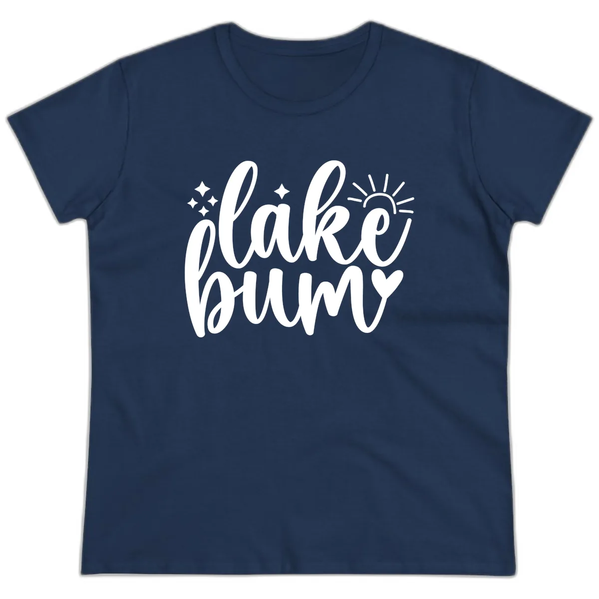 Lake Bum Lifestyle Apparel Ladies Tee in Navy