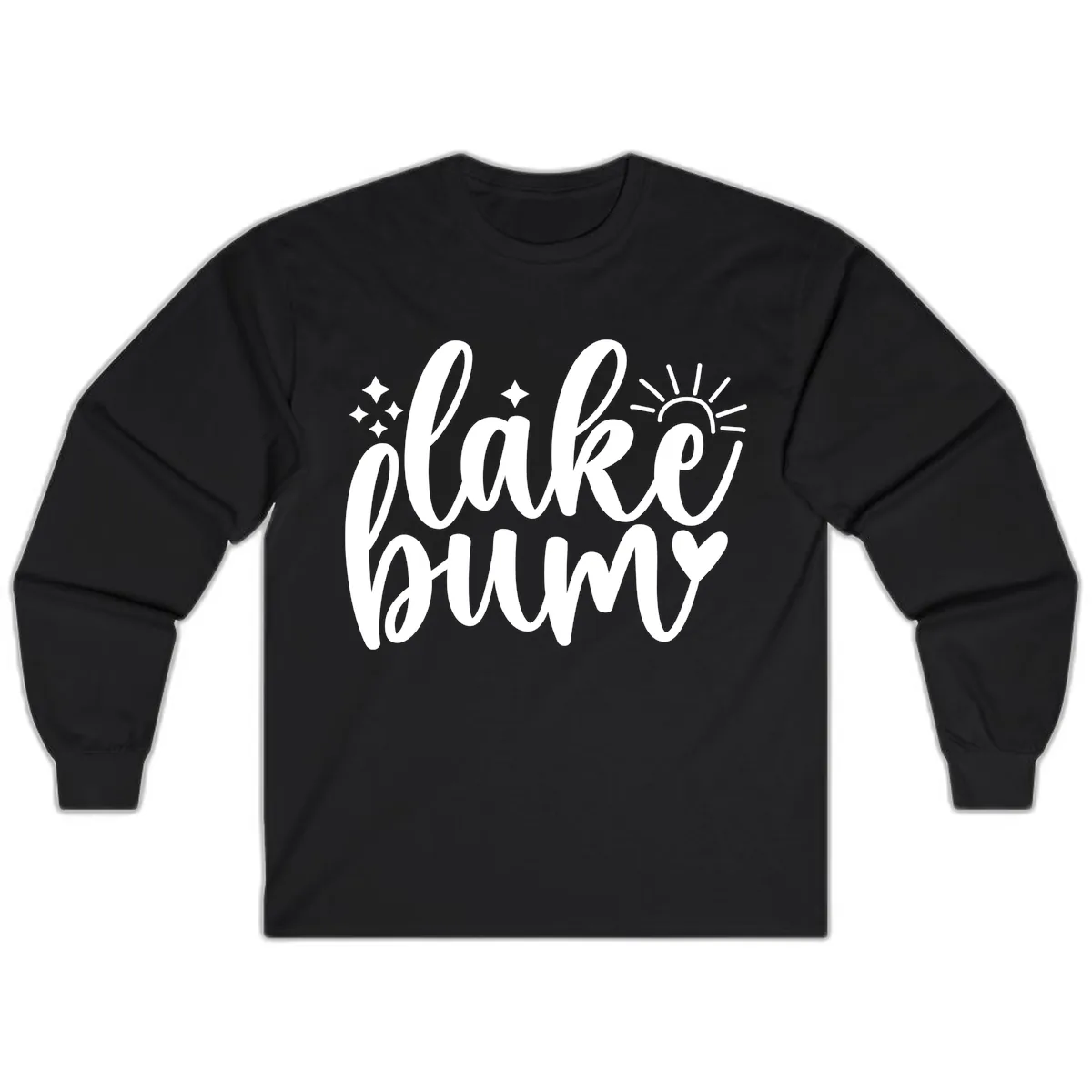 Lake Bum Lifestyle Apparel Long Sleeve in Black