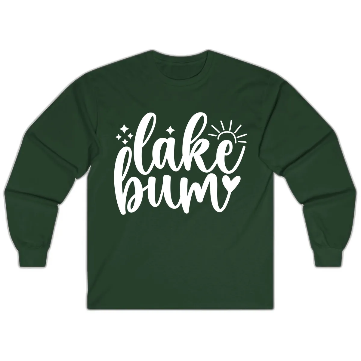 Lake Bum Lifestyle Apparel Long Sleeve in Forest Green