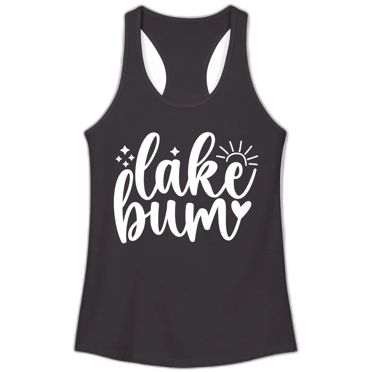 Lake Bum Lifestyle Apparel Ladies Tank in Black