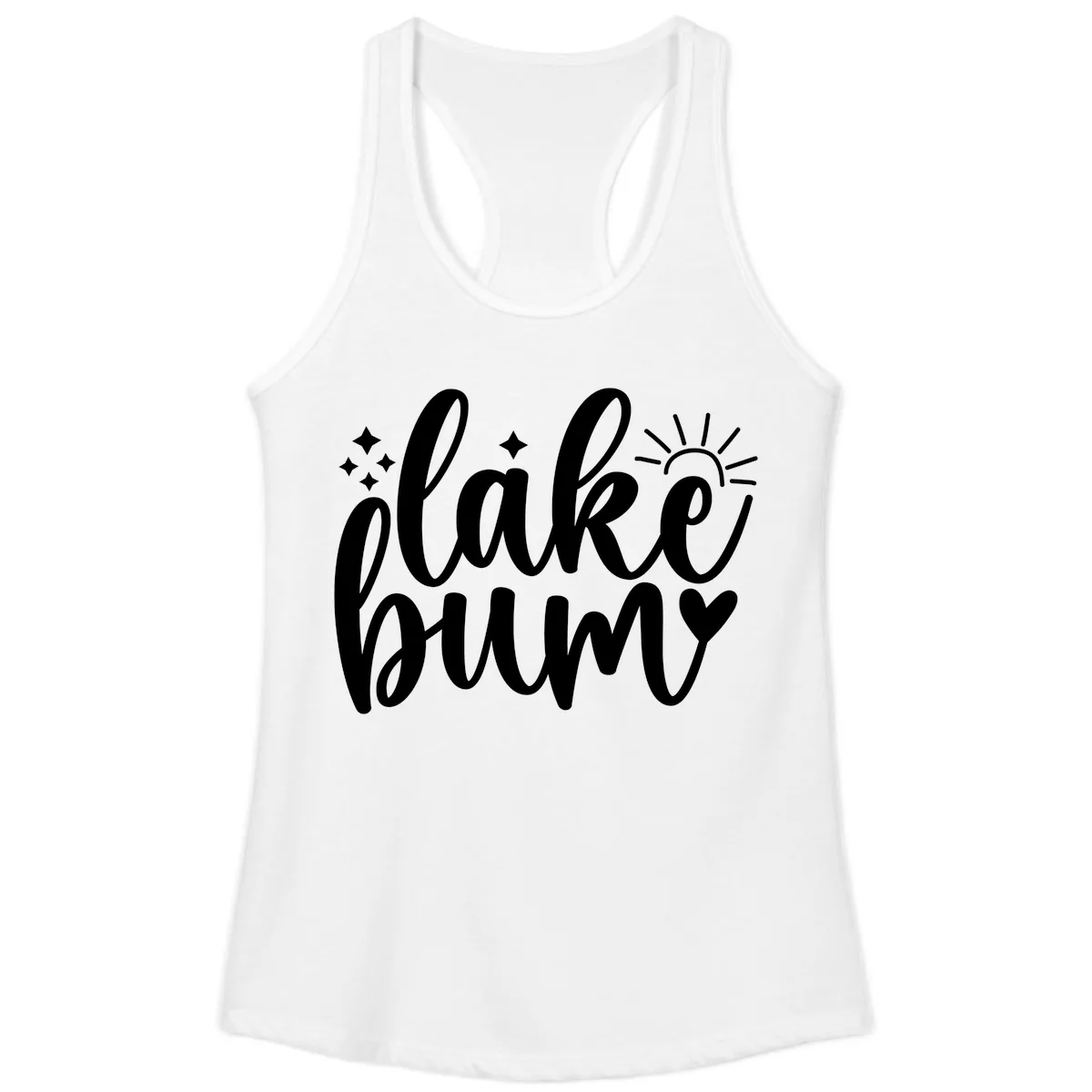 Lake Bum Lifestyle Apparel Ladies Tank in White