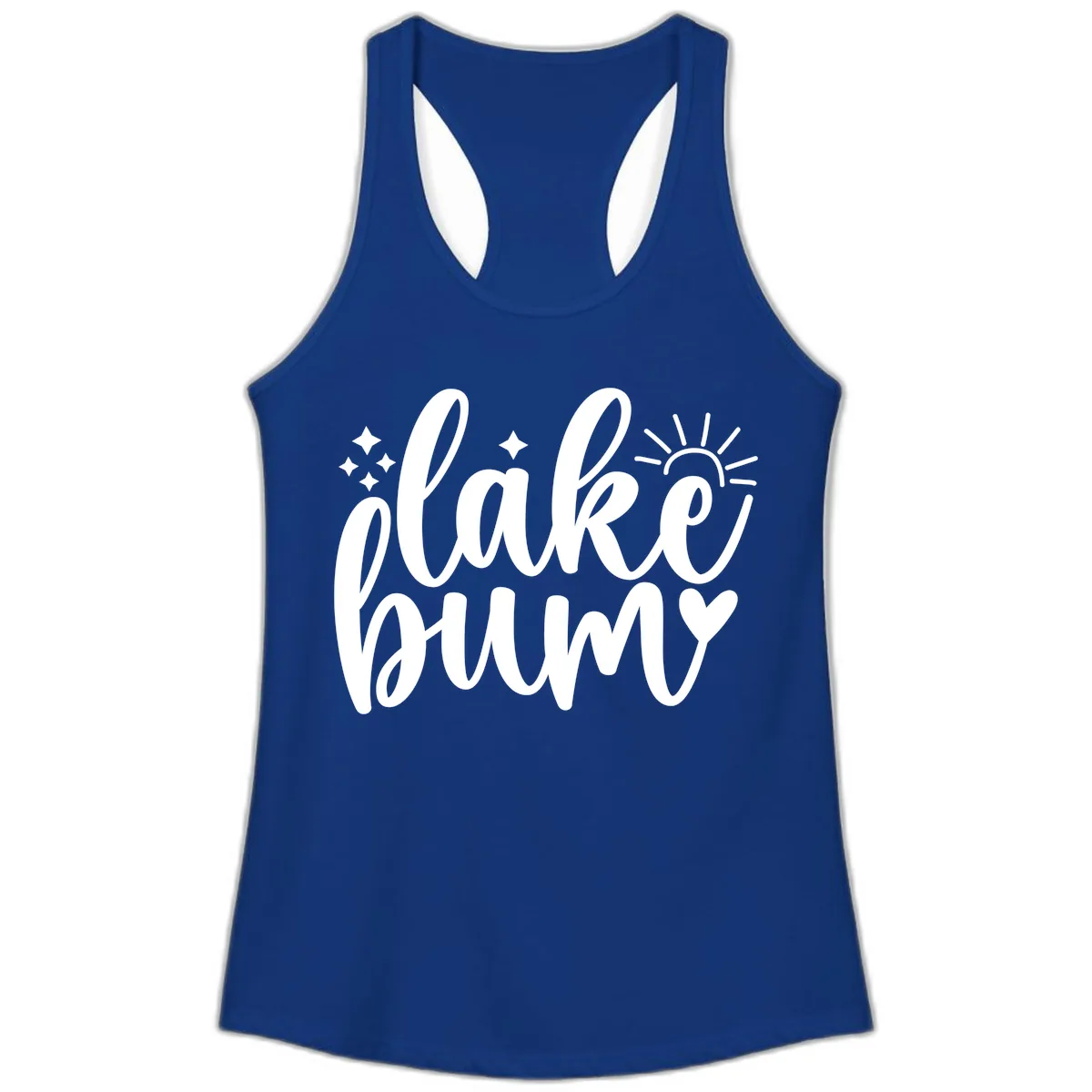 Lake Bum Lifestyle Apparel Ladies Tank in Solid Royal