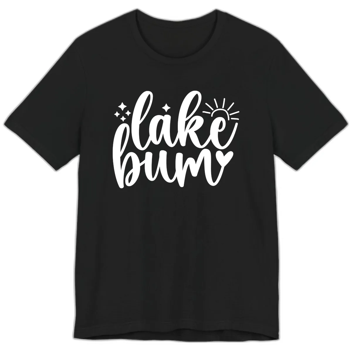 Lake Bum Lifestyle Apparel Premium T-Shirt in Black