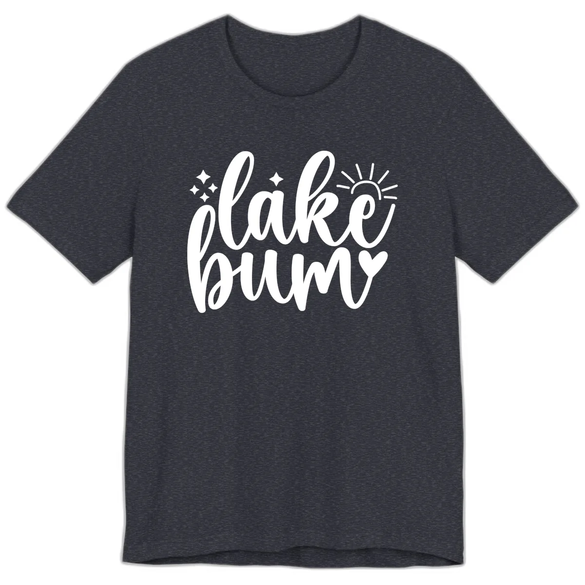 Lake Bum Lifestyle Apparel Premium T-Shirt in Heather Navy