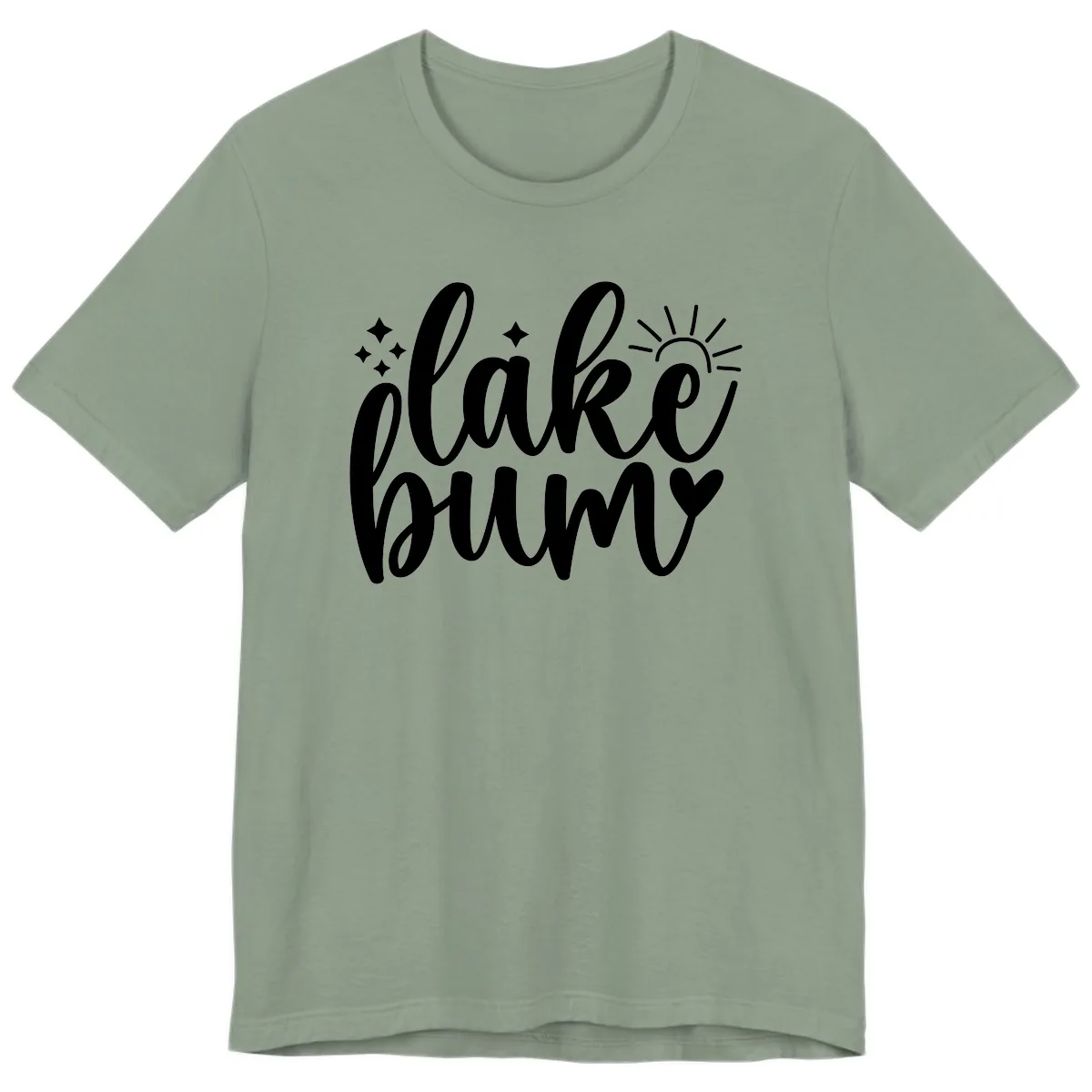 Lake Bum Lifestyle Apparel Premium T-Shirt in Sage