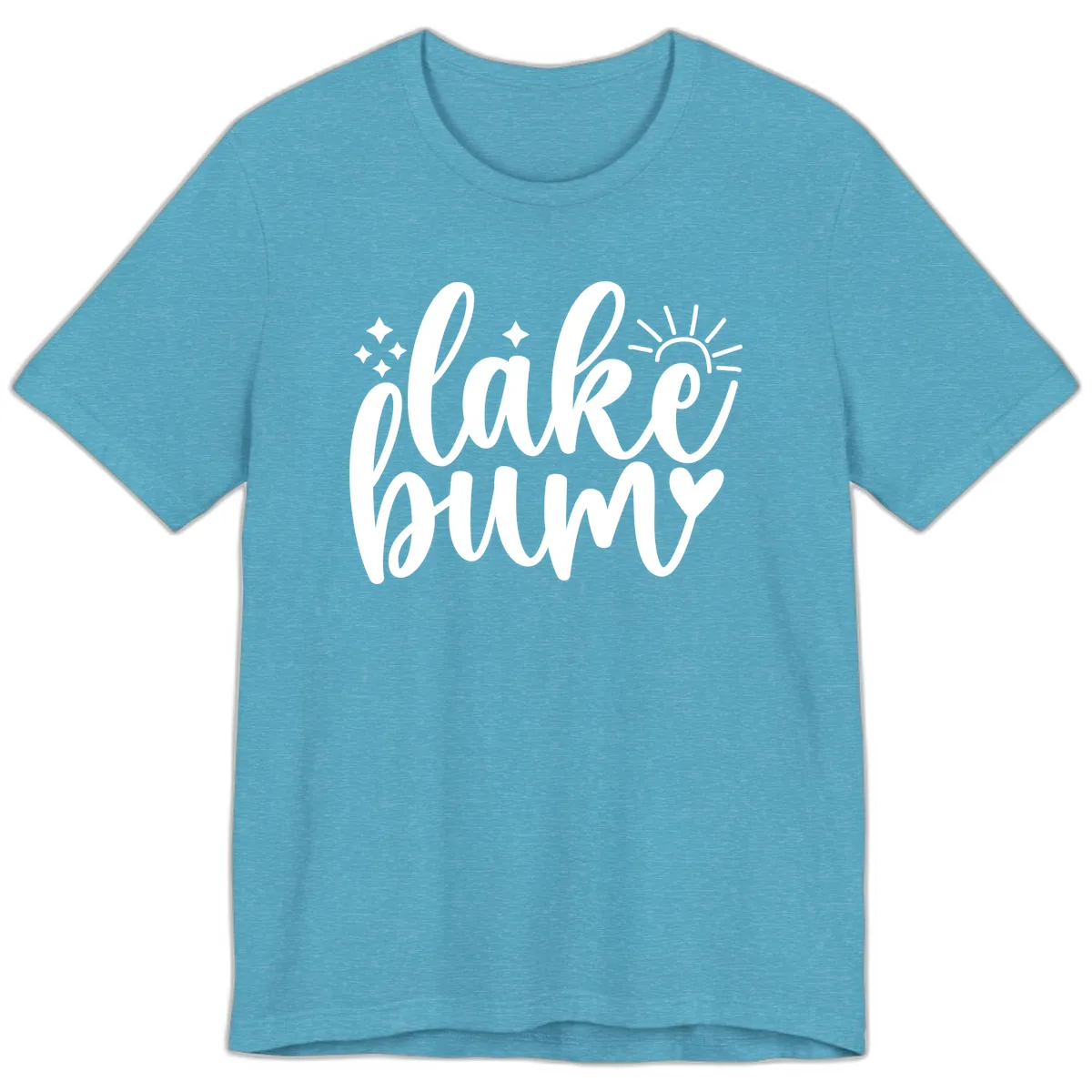Lake Bum Lifestyle Apparel Premium T-Shirt in Heather Aqua