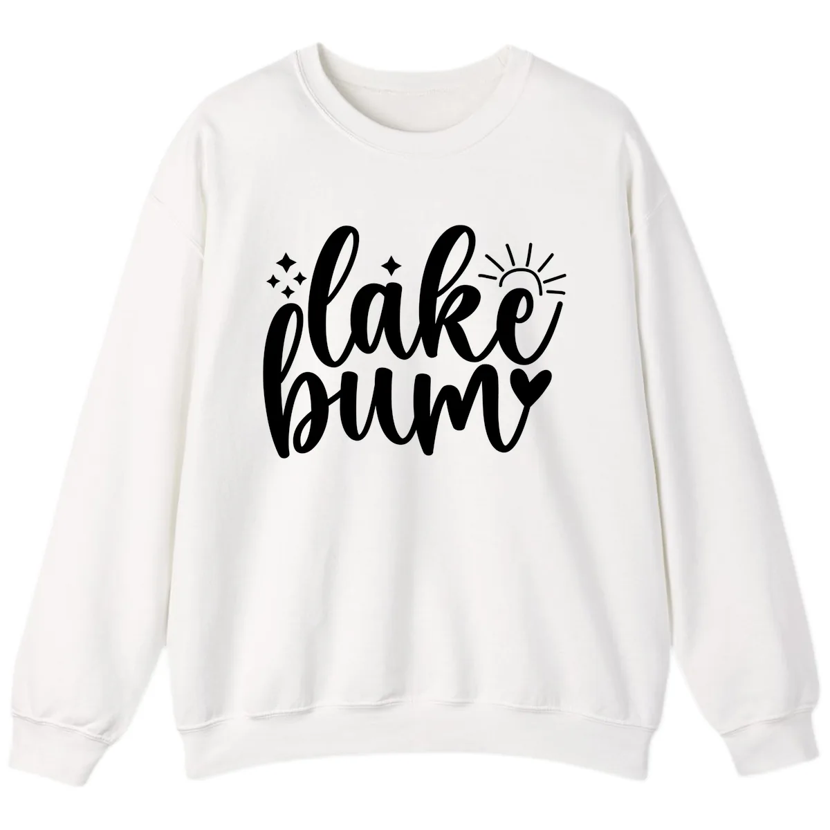 Lake Bum Lifestyle Apparel Sweatshirt in White