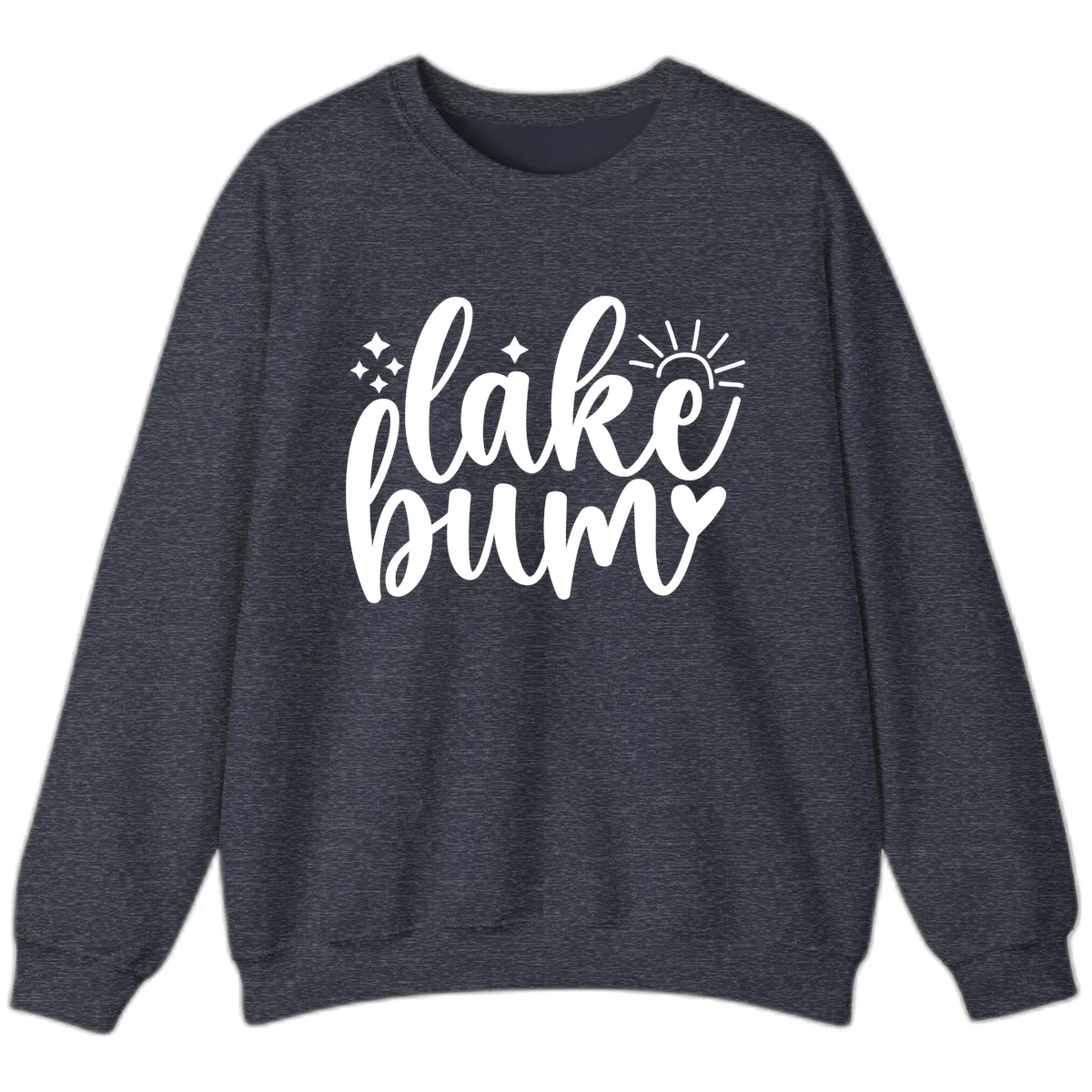 Lake Bum Lifestyle Apparel Sweatshirt in Heather Sport Dark Navy